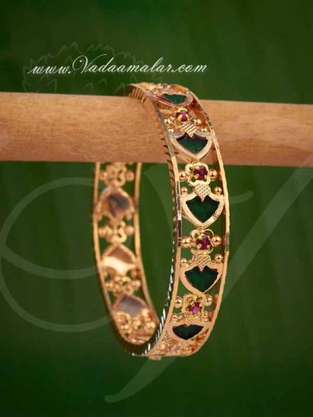 Palakka Bangle Traditional Kerala Bangle Bracelet Ornament Gold plated Buy Now 