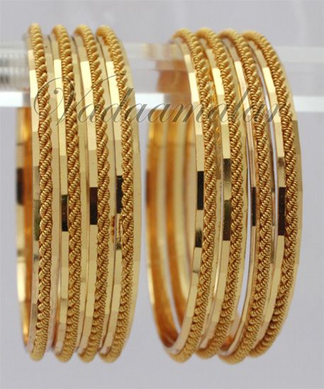 Gold plated elegant bangles Bracelets ethnic Indian Oranaments 