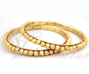 Gold Coral 2 bangles bracelets Bharatanatyam Kuchipudi Bangles Saree Bracelets