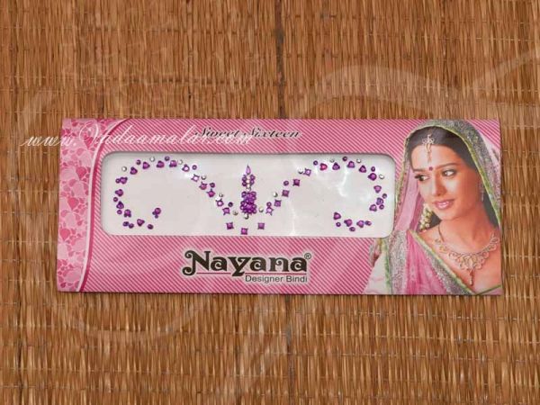 Purple Color Beautifull Bridal designer eyebrow crystal bindis Bridal Dulhan Makeup Bhindi buy now