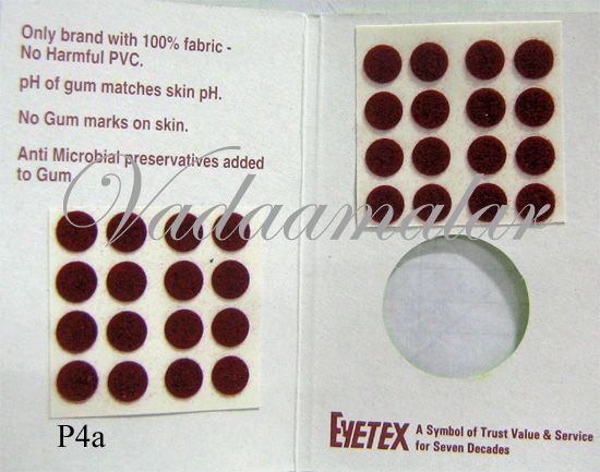 P4a 20 sheet Round Bindis Eyetex Forehead Body Dots 6 mm