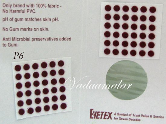 1 Pack of 15 sheets Indian Maroon Round Bindis Forehead Body Dots 4 mm