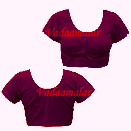 Pink Pure Cotton / Silk Cotton Simple Saree Blouse Readymade Ready to wear Blouses for Sarees Choli 