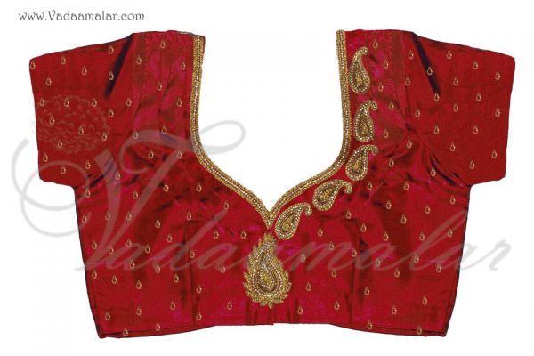 Embroidery Silk Cotton Saree Blouse Designer Choli Buy now