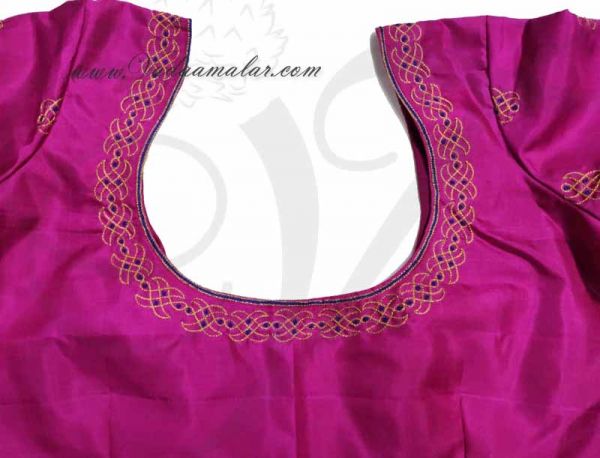 Magentha - Embroidery Silk Cotton Saree Blouse Designer Choli Buy now