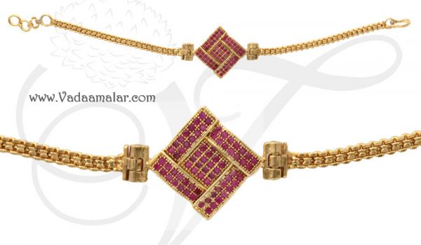 Gold plated Ruby Stone Bracelet bracelets Jewellery Buy Gift for Women 