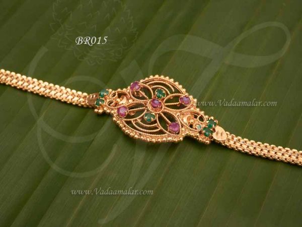 Bracelet Ruby Emerald Stones Jewellery Gift for Women 