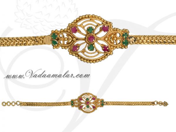 Gold plated Ruby Emerald Bracelet bracelets Jewellery Buy Gift for Women 