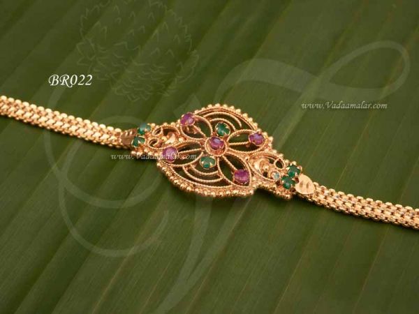 Bracelet Ruby Emerald Stones Jewellery Gift for Women 