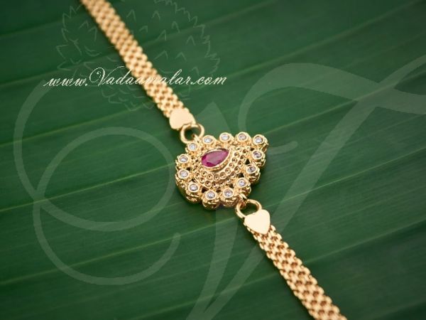American Diamond and Ruby Stones Bracelet bracelets Jewellery Buy Gift for Women 