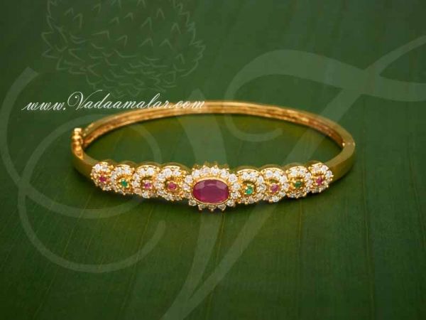 American diamond and Ruby Emerald Stones Bracelet Jewellery for Gifts 