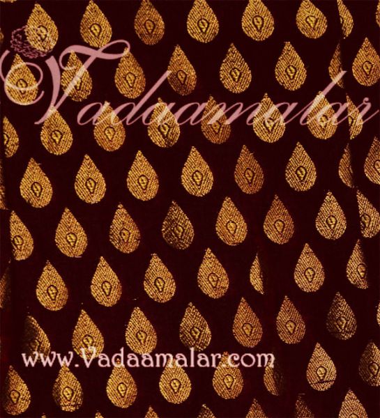 Gold Design Black Brocade Fabric Material Available Online