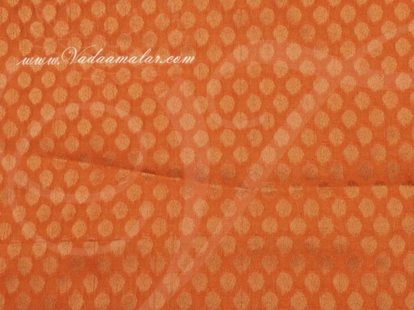 Red With Gold Colour Banaras Brocade Fabric Buy Online