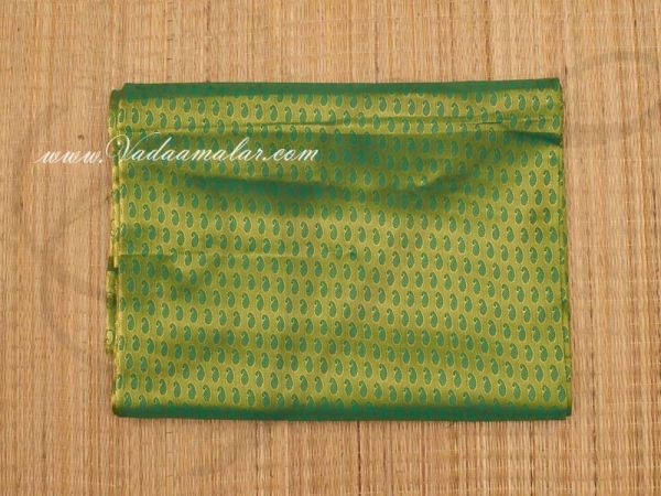 Green With Gold  Design Brocade Fabric Buy Now