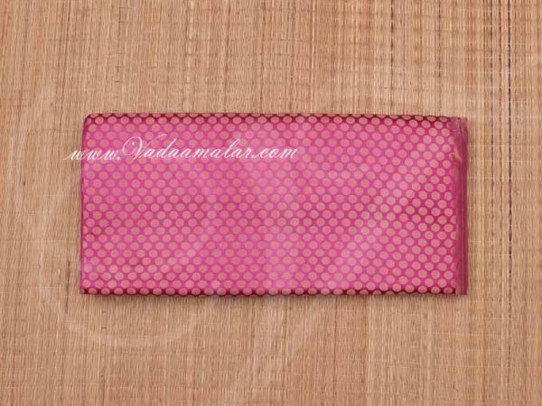 Bright Pink With Gold Colour Banaras Brocade Fabric Buy 