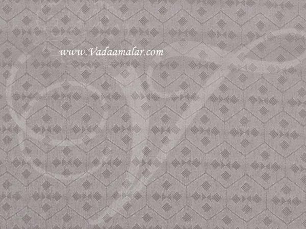 Silver Brocade Jaquard Fabric Material buy online
