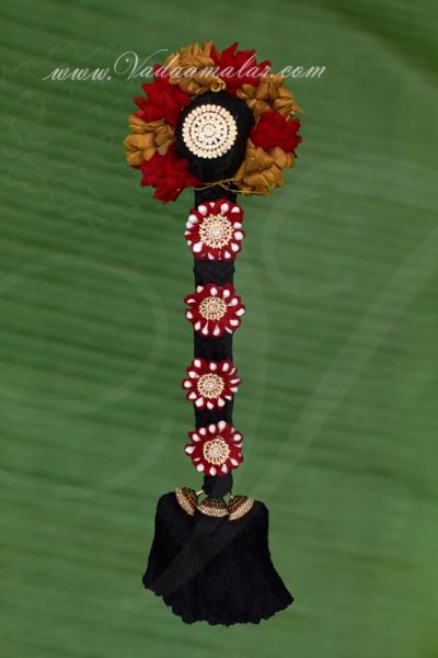 Indian bridal jadai design rose petal Veni false hair Jewellery set decoration Buy Now