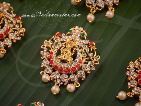 Lakshmi Design Multi Color Stones Hair Jadai Billai Braid Indian Jewelry Bridal Ornaments