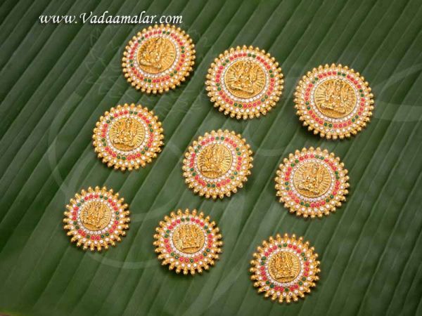 Hair Billai Lakshmi Design Multi Color Stones Jadai Billai Bridal Ornaments Buy Now