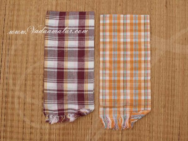 2 Pieces Pure Cotton bath Towel Traditional Towels Thundu India Buy Now