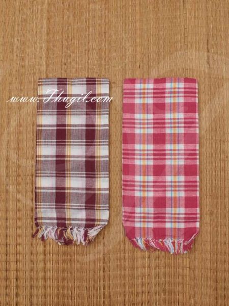 2 Pieces Pure Cotton bath Towel Traditional Towels Thundu India Buy Now