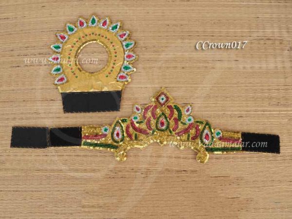 Fancy Crown for Asura Indian God Crown Accessories Mahishasura 10.5 inches