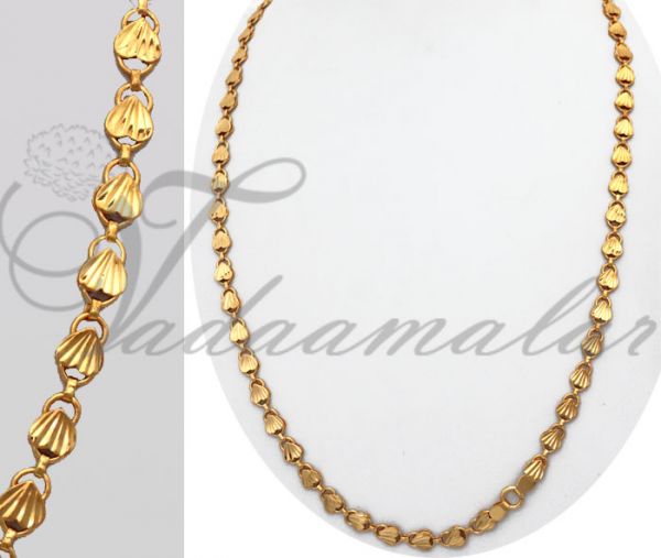 Neck chain in gold plating latest design chains - long Buy Online