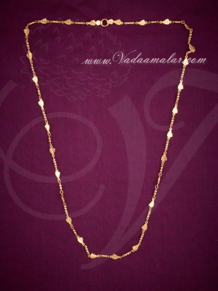 Elegant gold plated chains India long chain