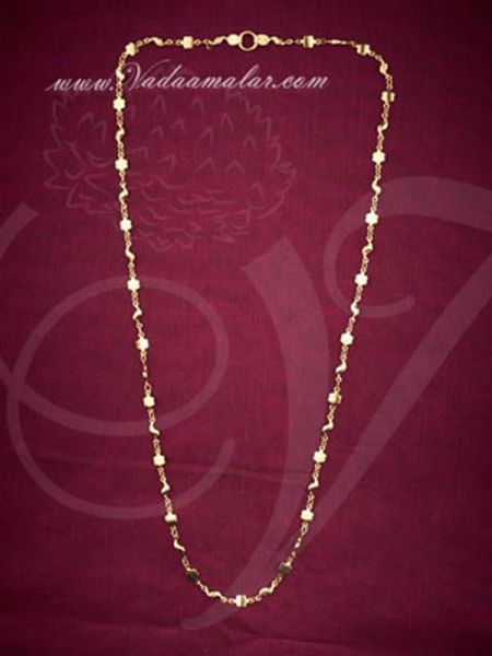 Elegant gold plated chains India long chain