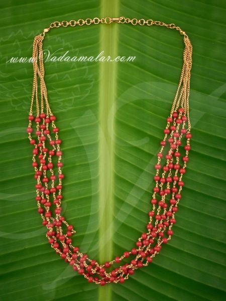 Trendy Red Beads Short Chain