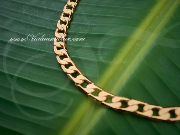 Men's Micro Gold Plated India Long Chain