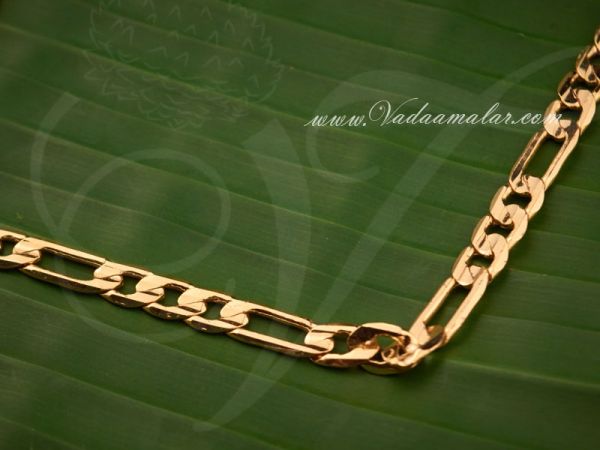 Men's Micro Thick Gold Plated India Long Chain buy online
