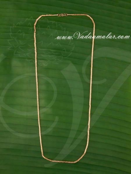 Micro Gold Polish Long Chain Indian Design Buy Online