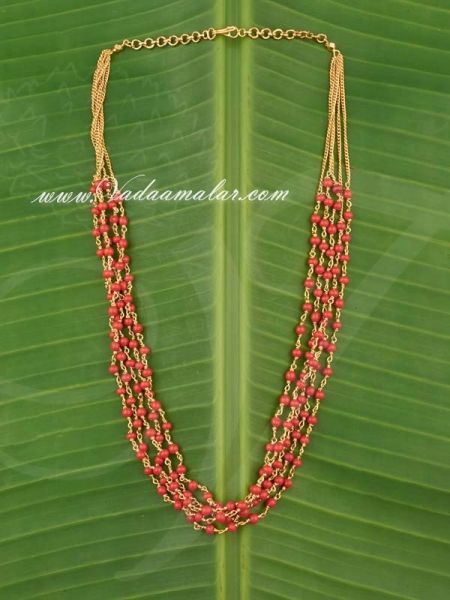 Trendy Red Beads Short Chain