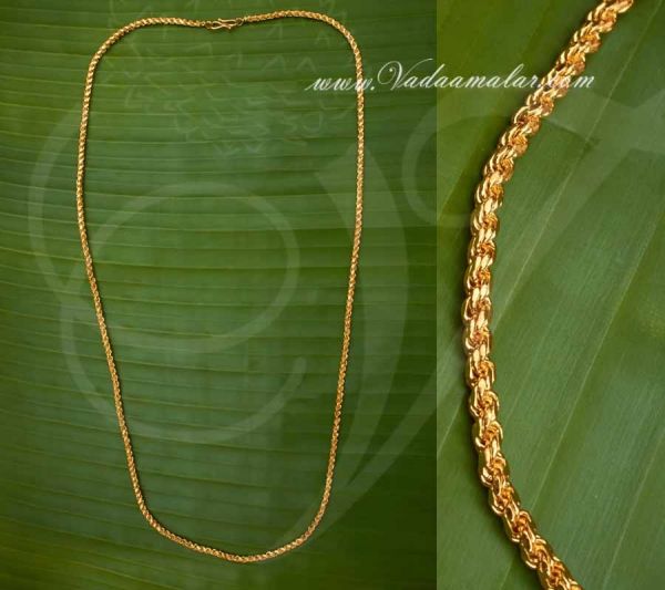 30 Inch Gold Plated India Long Chain Buy Online 