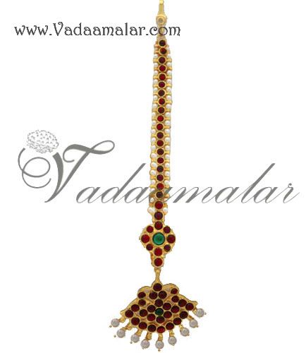 Temple Jewelry Maang Single Tikka Cutti Head Bharatanatyam Bridal Ornaments