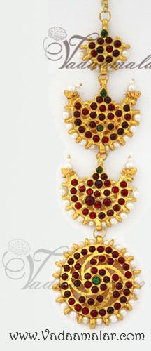 Bharatanatyam Dance Tikka Chutti Bridal Ornaments Kemp Jewellery
