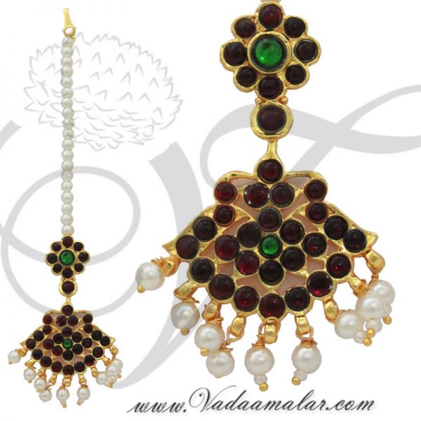 Pearl Chuti Bharatanatyam Chutti Kuchipudi Tikka Bridal Jewellery