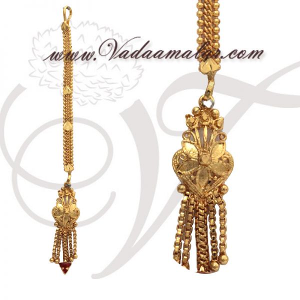 Gold Plated Forehead Decoration Buy Maang Tikka Chutti Online