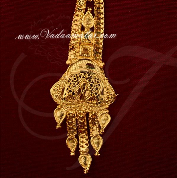 Gold Colour Indian Head Ornaments Maang Single Tikka Chutti 