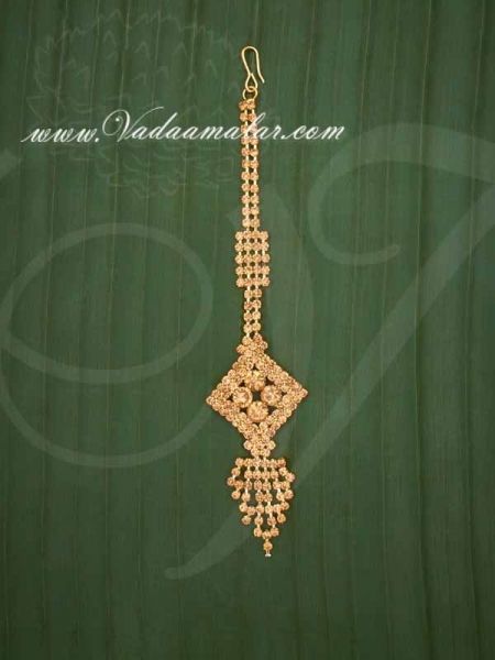 Maang Tikka Nethi Chutti Gold Color Stones Buy online