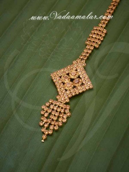 Maang Tikka Nethi Chutti Gold Color Stones Buy online