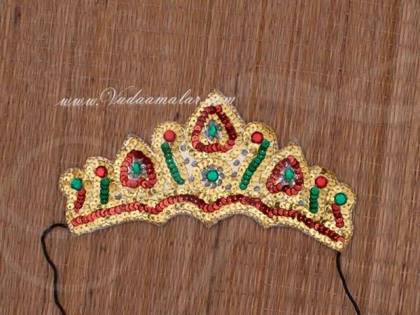 Crown Kreedam Headgear Indian King Rajah Indian God Goddess - 8 inches