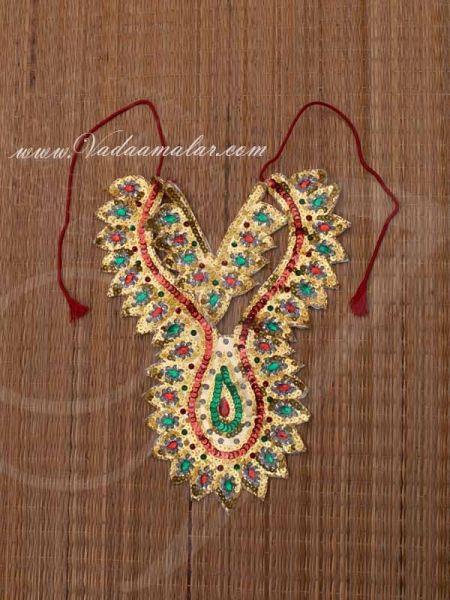 10.5 Inches Long Chamki Necklace for costumes Raja King God Goddess Fancy Dress Buy now