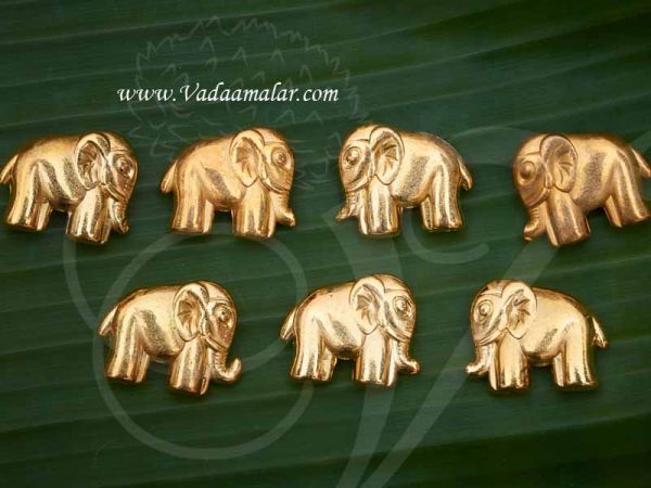 10 Elephant Gold finish Decoration Art Pendent in Gold Plastic Buy Online