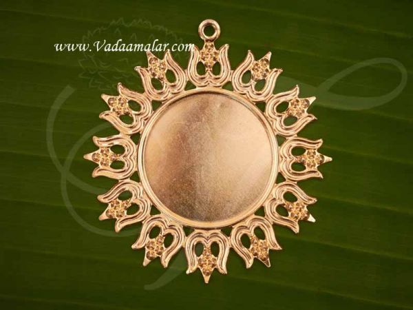 Gold Metal Round Soolam Design Pendant For Decoration Ethnic Ornament Buy Now 6 Pieces