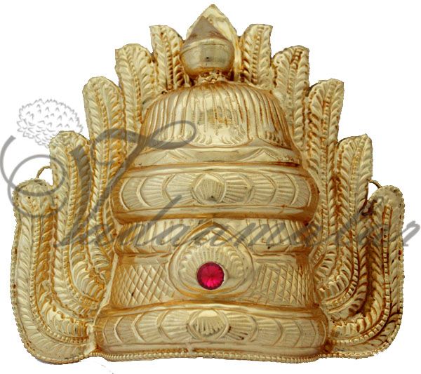 SMALL Online Deity MariAmman Durga Sudar kireedam Crown Indian Goddess