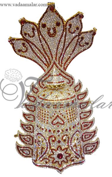 Devi Amman Idol Mukut Head Crown Indian Kreedam Accessories Goddess - LARGE