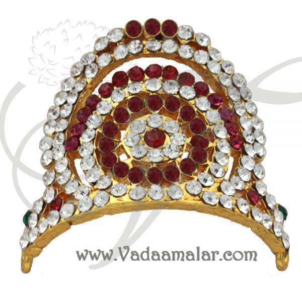 1.3 inch Small size Hindu Deity Crown Mukut Kreedam Head Ornaments