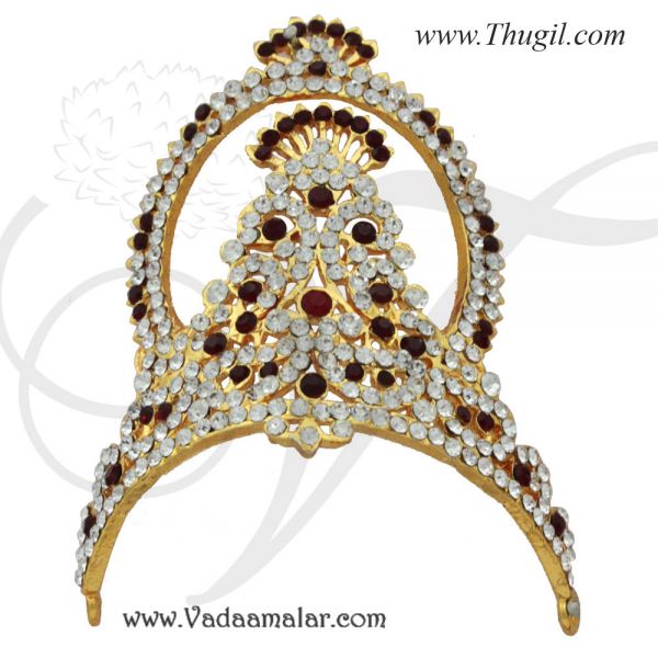 2.5 inch Small size Hindu Deity Crown Mukut Kreedam Head Ornaments